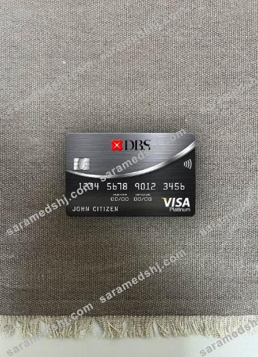 Thailand DBS bank platinum visa card photolook front